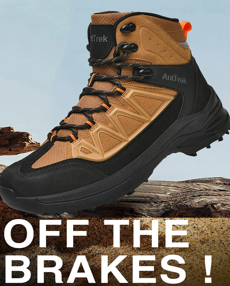 New men's hiking boots, breathable special forces desert tactical high top boots, outdoor waterproof combat boots, warm snow boo