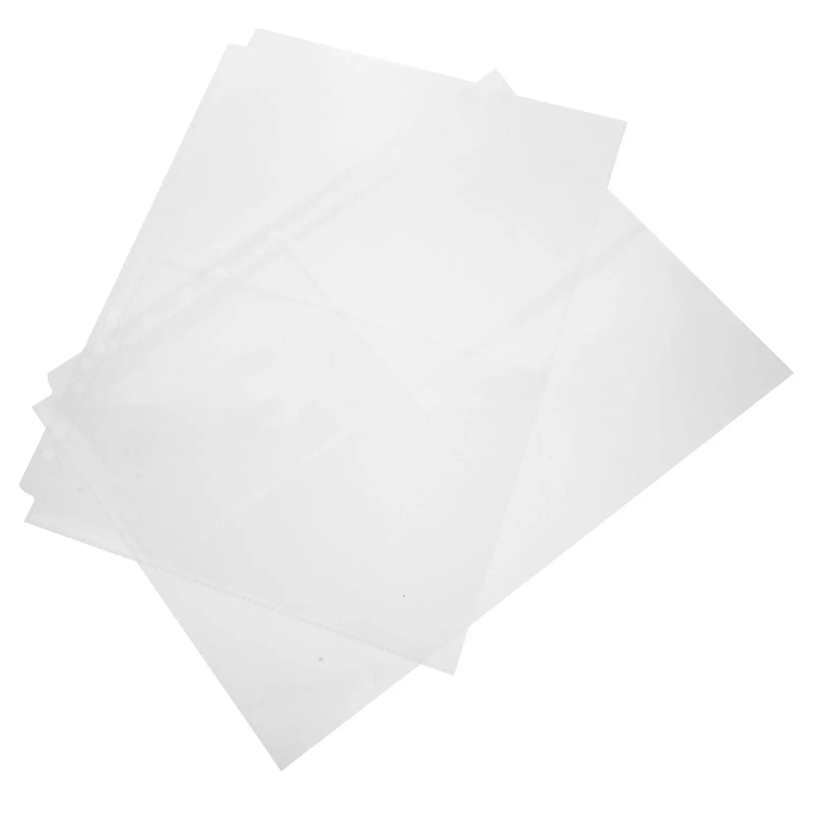 

60Pcs Double-Sided Clear PVC Photo Album Inserts A4 Size 4-Slot Per Page Photo Card Holder Sheets for Family Album Refills