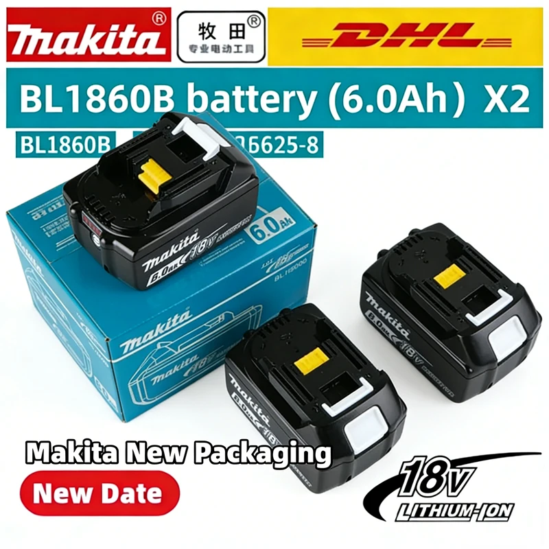 

Makita Upgraded BL1860 Rechargeable Battery 18V 6Ah Lithium for Makita 18V Battery BL1840 BL1850 BL1830 BL1860B LXT 400