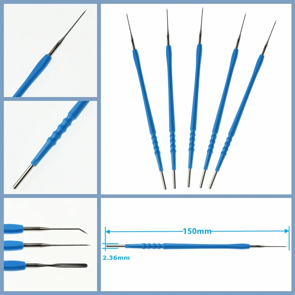 Wholesale Electrosurgical needle electrode 150mm*2.36mm,needle disposable esu cautery pencil 5pcs packing