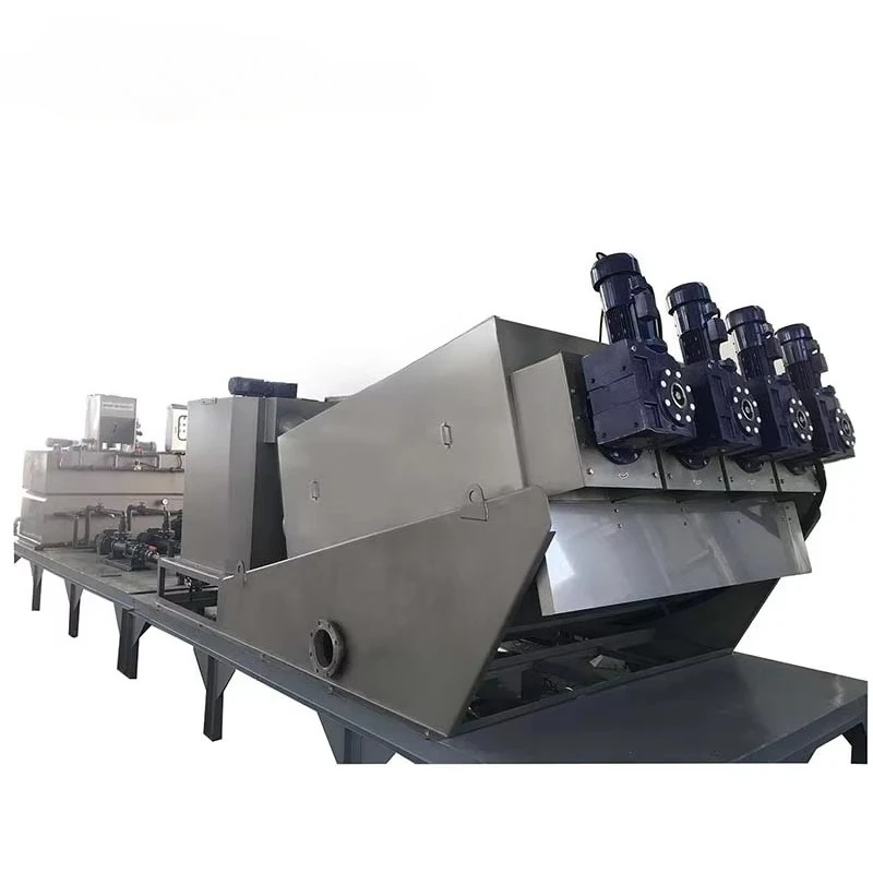 Low Costs Mobile Container Type Sewage Treatment Plant Complete Polymer Dosing and Sludge Dewatering Systems Screw Press