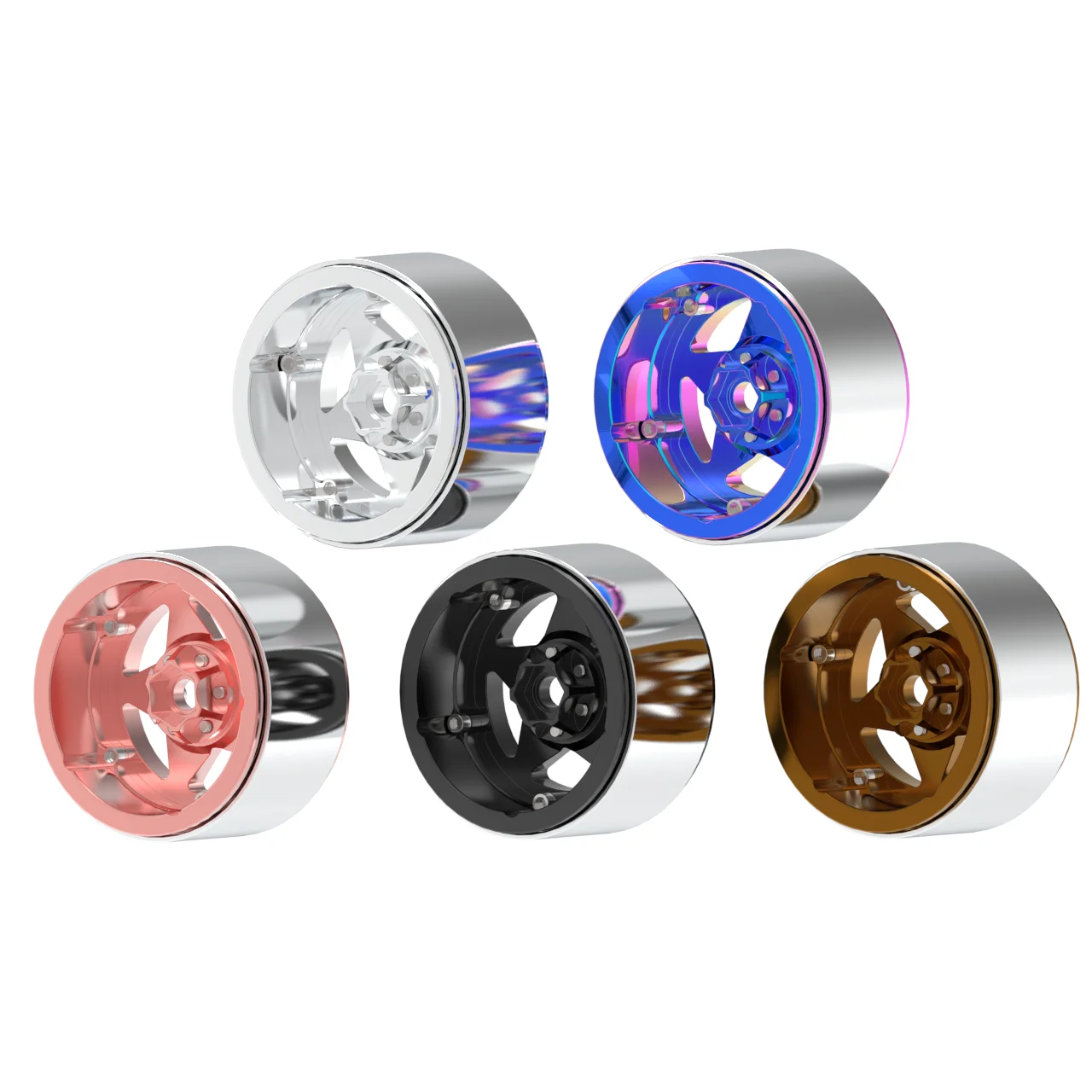 시뮬레이션 타이어 휠 클라이밍 자동차 휠 허브, 2.2 인치, 4 개