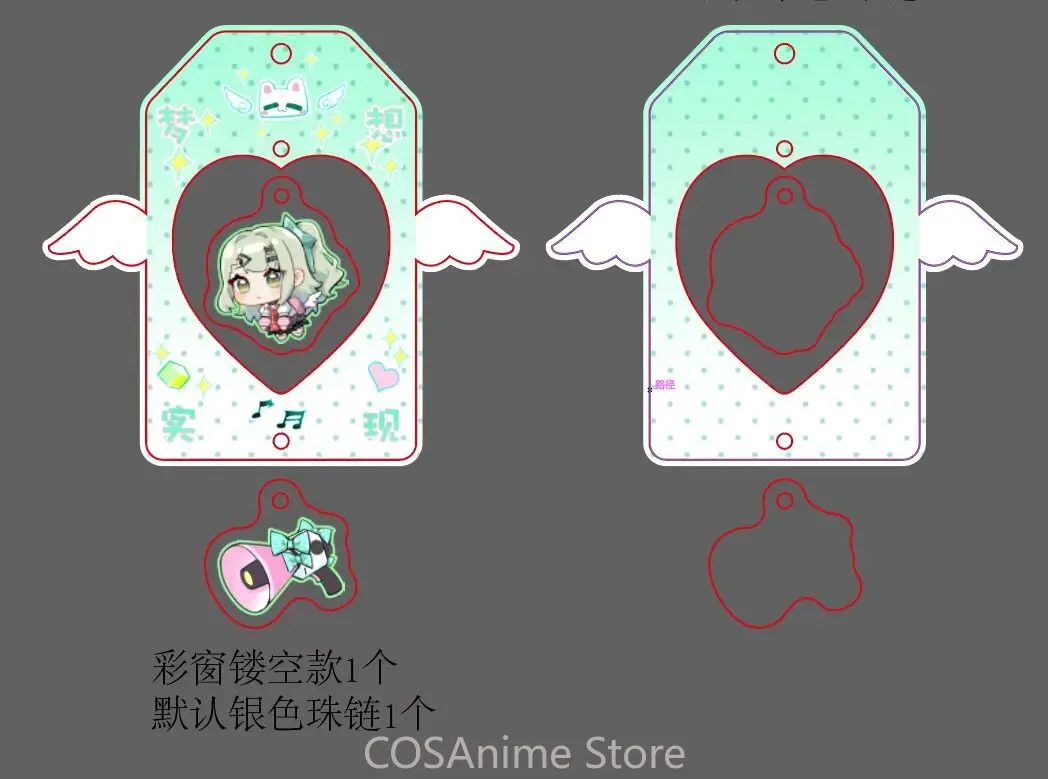 Zenless Zone Zero Angels of Delusion Sunna‌ Game Cosplay Acrylic Amulet Pendant Cartoon Defend Keychain Keyring Fans Gift view 2