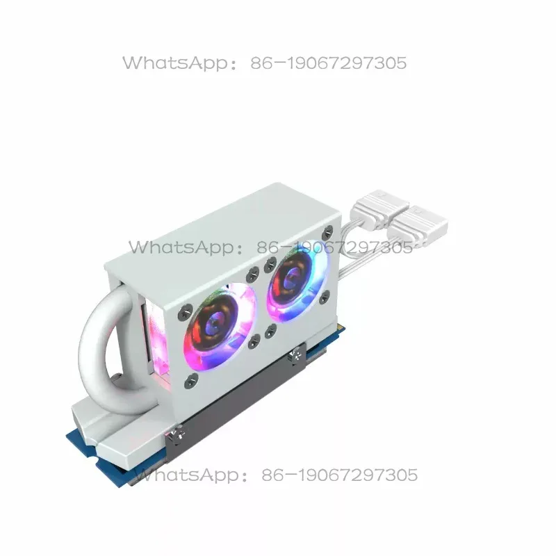Solid State Radiator Luminous Symphony Dual Fan 2280 Thermal Conduction Copper Tube Vest Hard Disk Ssd Heat Sink