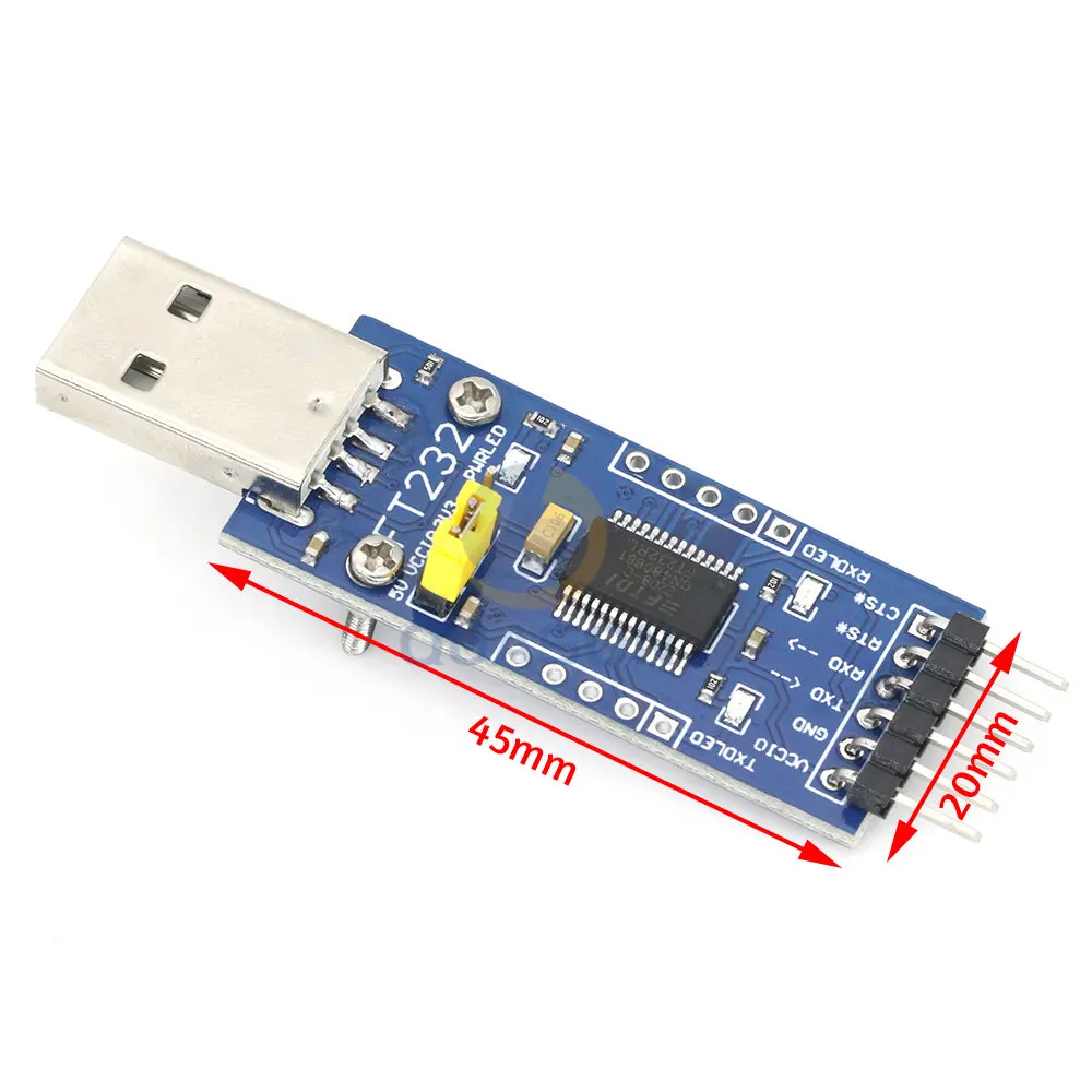 FT232 USB UART Board (Type A) FT232R FT232RL to RS232 TTL Serial Module Kit