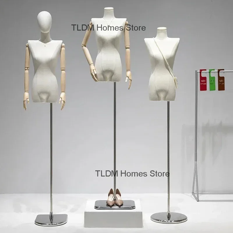 Korean Version Female Mannequins Window Display Stand Mannequin Shelf Wedding Dress Sewing DIY Mannequin for Women's Clothing