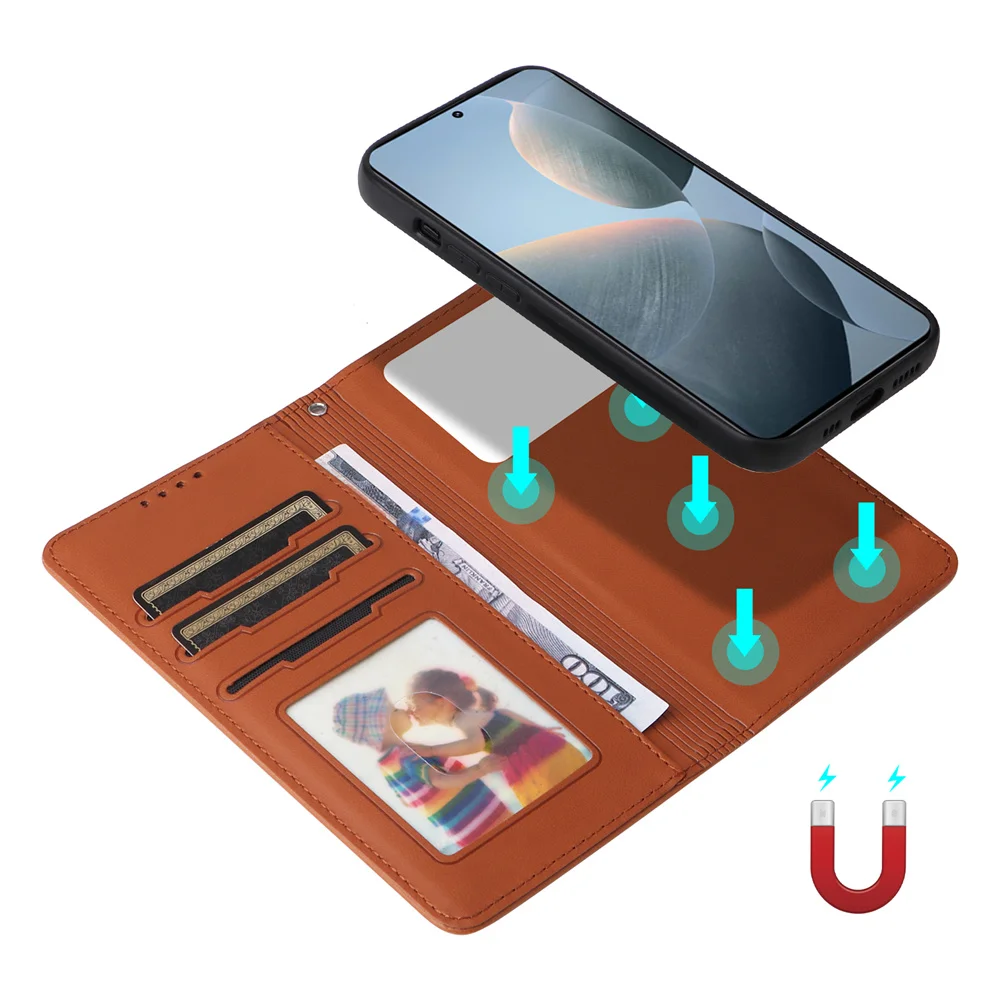 Picture 3: BETOPNICE 2 in 1 Detachable Magnetic Flip Leather Case for Redmi K70 Pro K70E POCO F6 X6 Pro Magnet Clasp Book Folio Flip Cover
