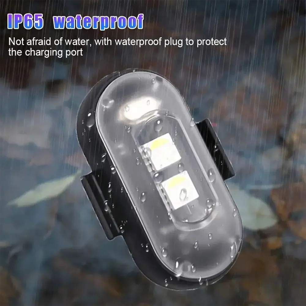 1-10PCS Motorcycle LED Aircraft Strobe Lights Drone Anti-collision Warning Lamp Flash Indicator With Wireless Remote Control