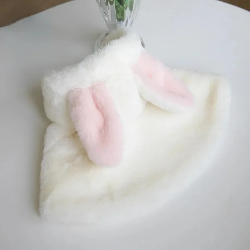 الشتاء ملابس الحيوانات الأليفة أفخم أرنب الكلب خارج عيد الميلاد عباءة سنوات معطف سترة واقية زائد الصوف معطف دافئ سميك