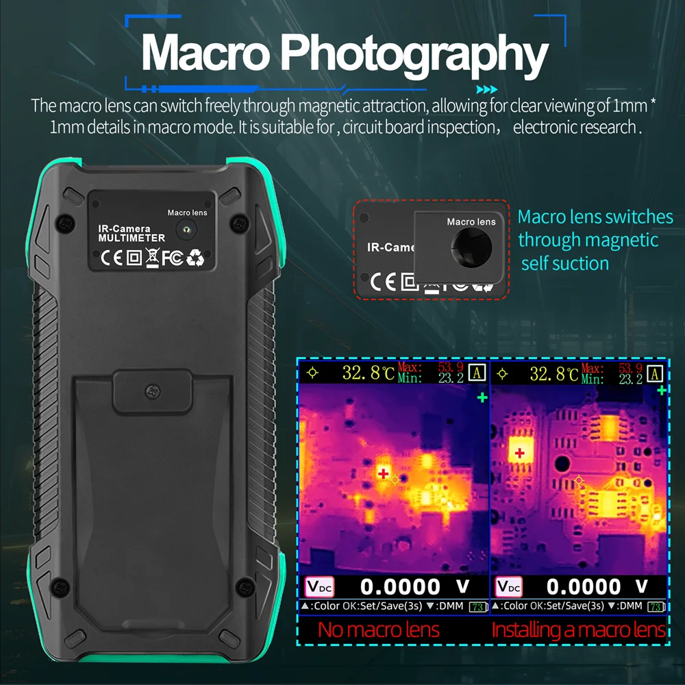 TOOLTOP Smart Infrared Thermal Imager ISR 240*240 Magnetic Macro Lens Precision Thermal Imaging Camera For PCB HVAC Pipe Inspect