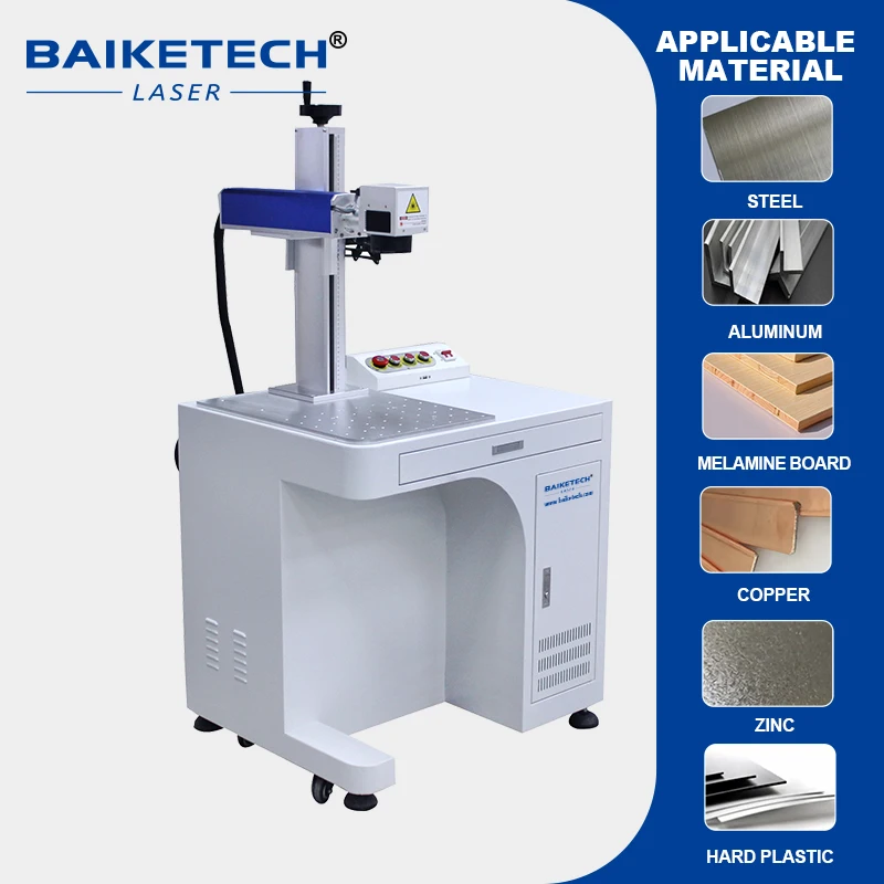 100W JPT Desktop Portable Fiber Laser Marking Engraving Marker Machine for Metal Steel Copper Aluminum