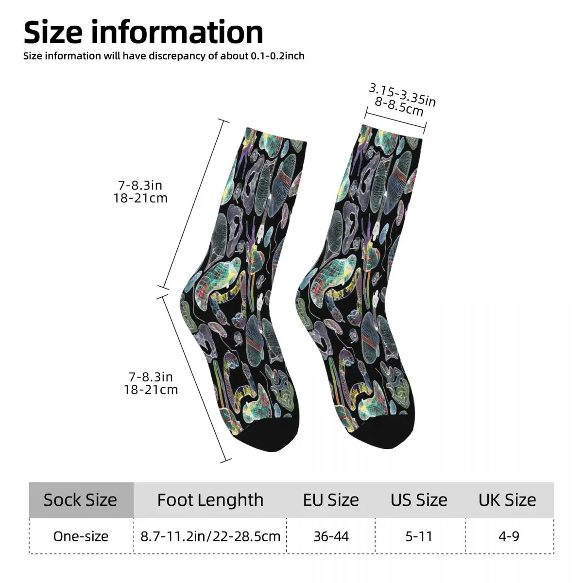 Reference Atlas Collection Human Organs Sock Socks Men Women Polyester Stockings Customizable Funny