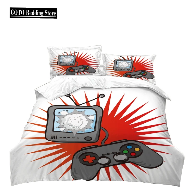 

Gamer Duvet Cover for Kids,Twin Size,Teens Gaming Bedding Set for Boys and Girls,Video Games Comforter Cover,Gamepad Quilt Cover