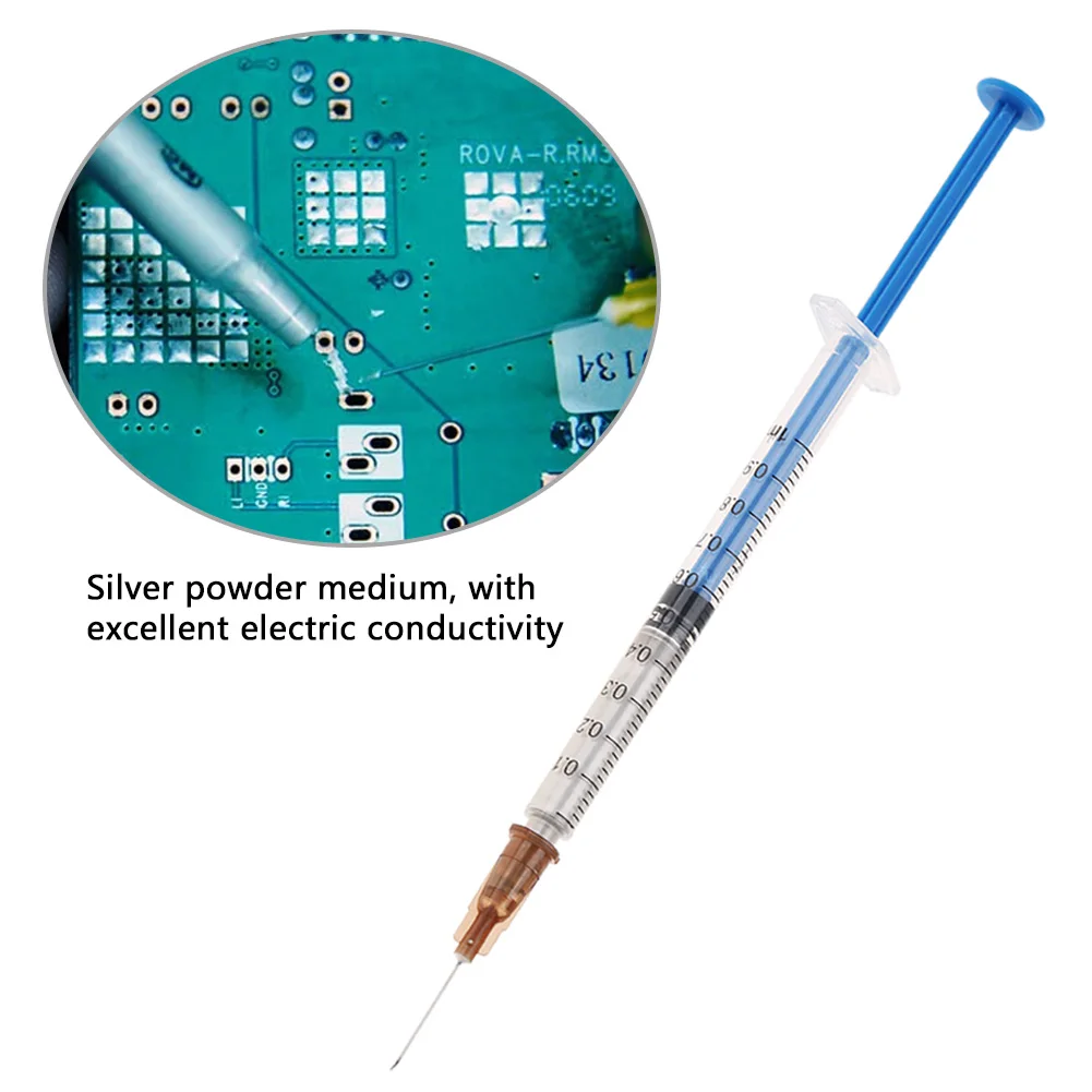 Conductive Silver Paste Conductive Silver Paste Adhesive Silver Paint Pen for Keyboard PCB Repair Conductive Silver Paint