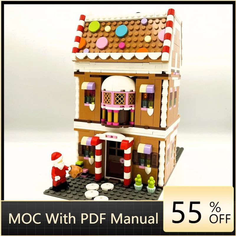 

934 PCS MOC Customize Gingerbread House Modular Alternate Build Of 40809 Model Building Block Brick DIY Assembly Toy Gift