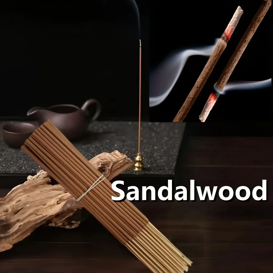 25/100 Sticks, Peruvian Sacred Wood (Sandalwood) 8.66inch Aromatherapy Sticks, Sandalwood Smoke Has a Powerful Purifying Effect, It Has a Very Unique Pine Aroma, Creating a Relaxing and Pleasant Atmosphere, Suitable for Home, Tea Room and Living Room, Meditation, Zen Meditation, and Aiding Sleep.