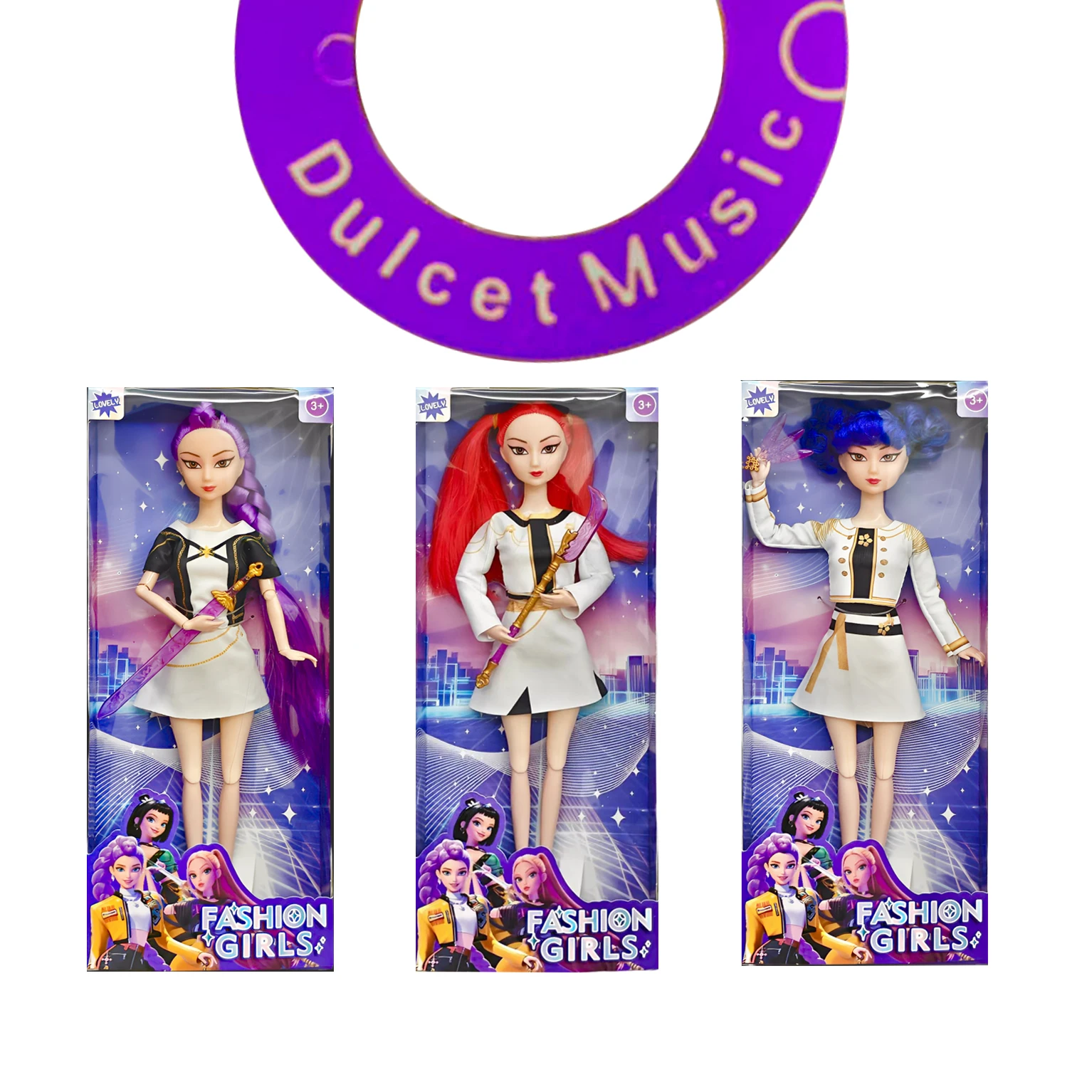 

Горячие куклы Kpop Demon Hunter Girl Group — Мира, Руми, Зои с тематической песнякой, музыкальная игрушка, подарок на Рождество и день рождения для девочек