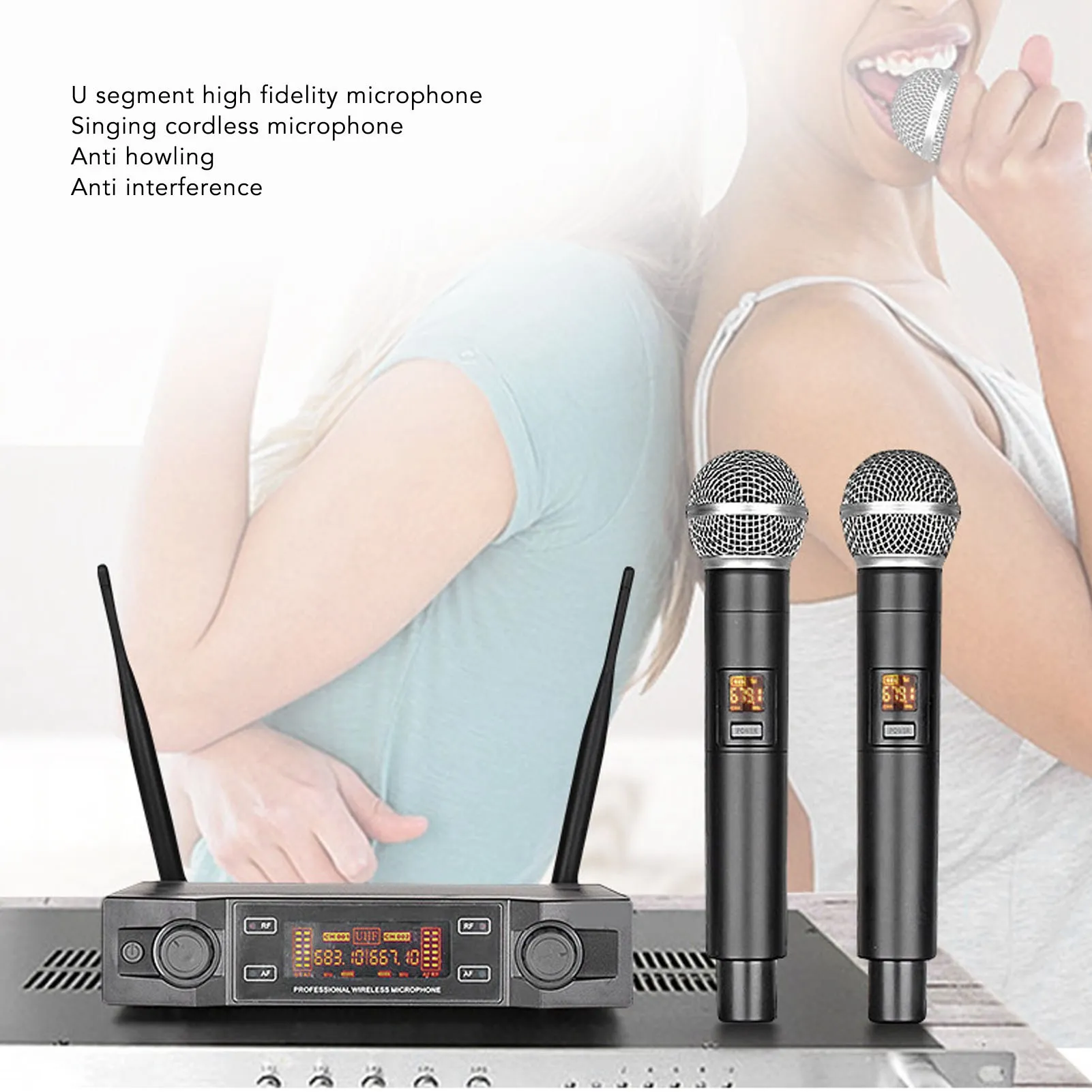 

Cordless Dynamic Mic Handheld Microphone Handheld Microphone Rechargeable Cordless Microphone for Home Wedding Meeting Party