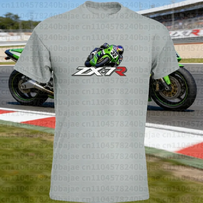 

25-26 летняя уличная быстросохнущая дышащая футболка Kawasaki из 100% хлопка с принтом, мужская и женская тонкая удобная мотоциклетная футболка