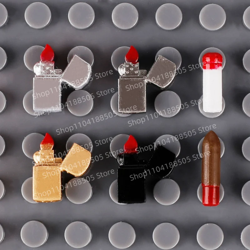 MOC Derden Aansteker Sigaar Model Pop Rekwisieten Accessoires Niet-functionele Kleine Deeltje Plug-in Accessoires Gift Ornamenten