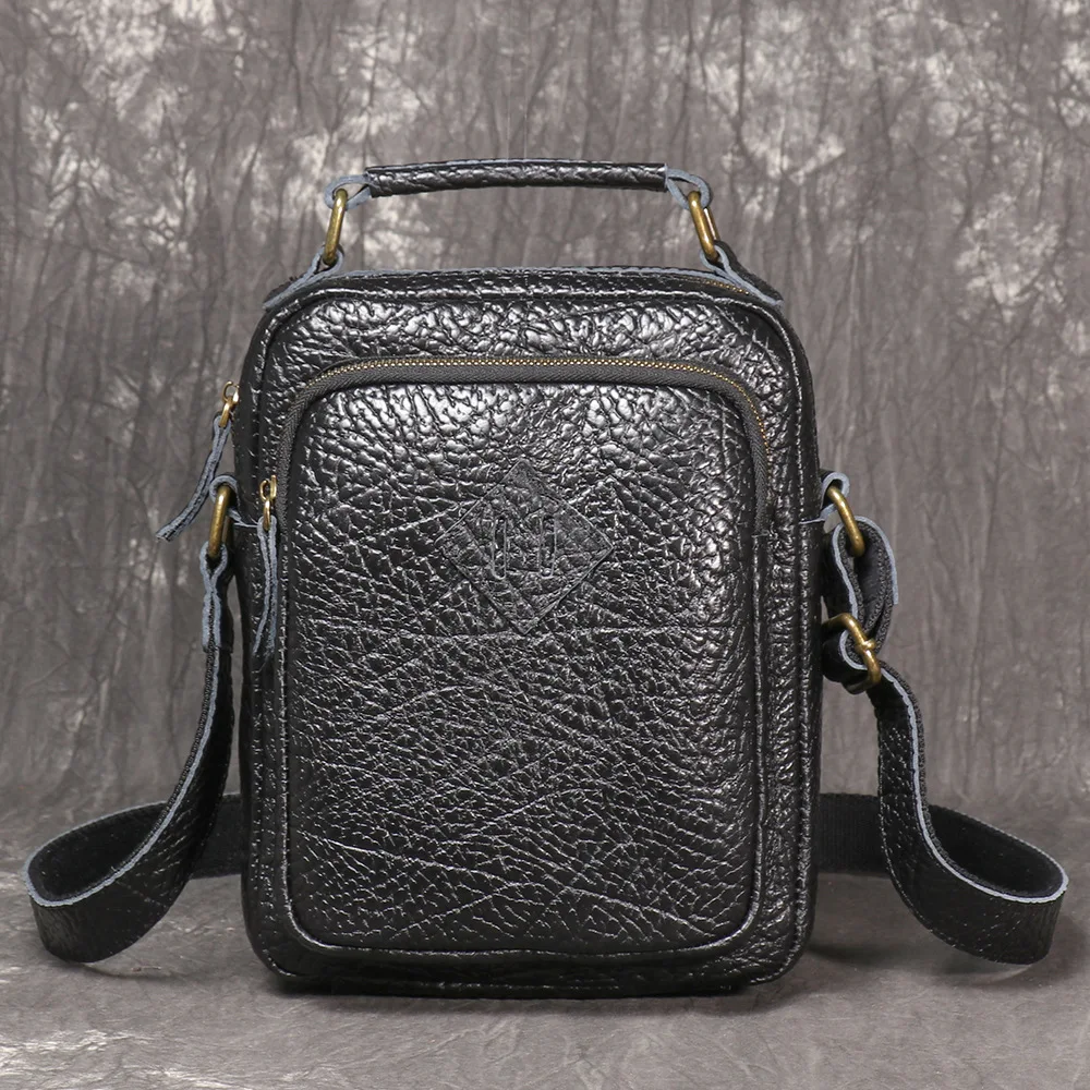 

2026 Мужская ручная официальная сумка для документов из натуральной кожи с верхним слоем из воловьей кожи, повседневная дорожная сумка через плечо, модная