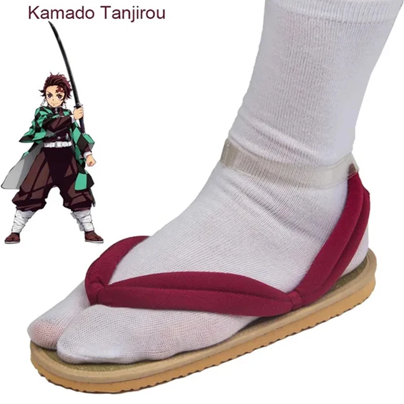 Demon Slayer Kimetsu No Yaiba accessori Cosplay Kamado Nezuko zoccoli Cosplay Kimono infradito Geta pantofole scarpe adulti bambini