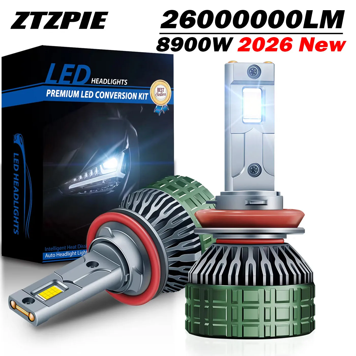 

Автомобильные светодиодные лампы для фар HB3 HB4 9005 9006 H1 H7 H4 H11 9012 HIR2 Canbus 9007 H13 H3 CSP 8570 6500K, 8900W