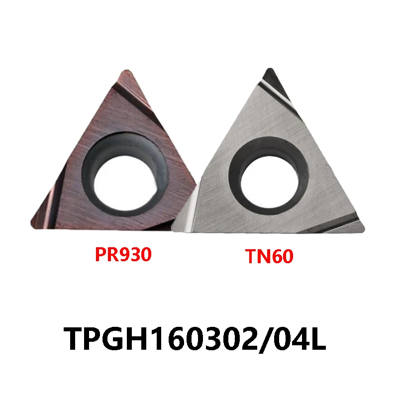 Imagem -02 - Caixa Inserções Cermet Tunring Ferramenta Torno Cortador Tpgh 160302 160304 Tpgh160304 Tpgh160304l Tn60 Kw10 Pr930 Tpgh160302l Tn60 10 Peças