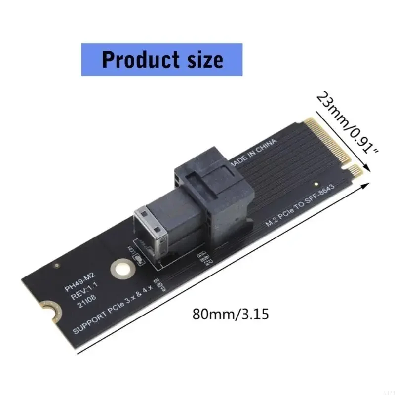 Scheda di espansione M.2 PCIE a SFF-8643 Convertitori da M.2 a PCIe Adattatore di estensione schede madri per PC desktop
