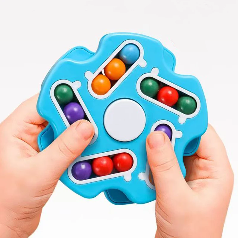 Fidget Spinner Magic Bean Rotating Brain Teaser Education Puzzle Anxiety Stress Relief Toys Gifts For Teenager Boys Girls