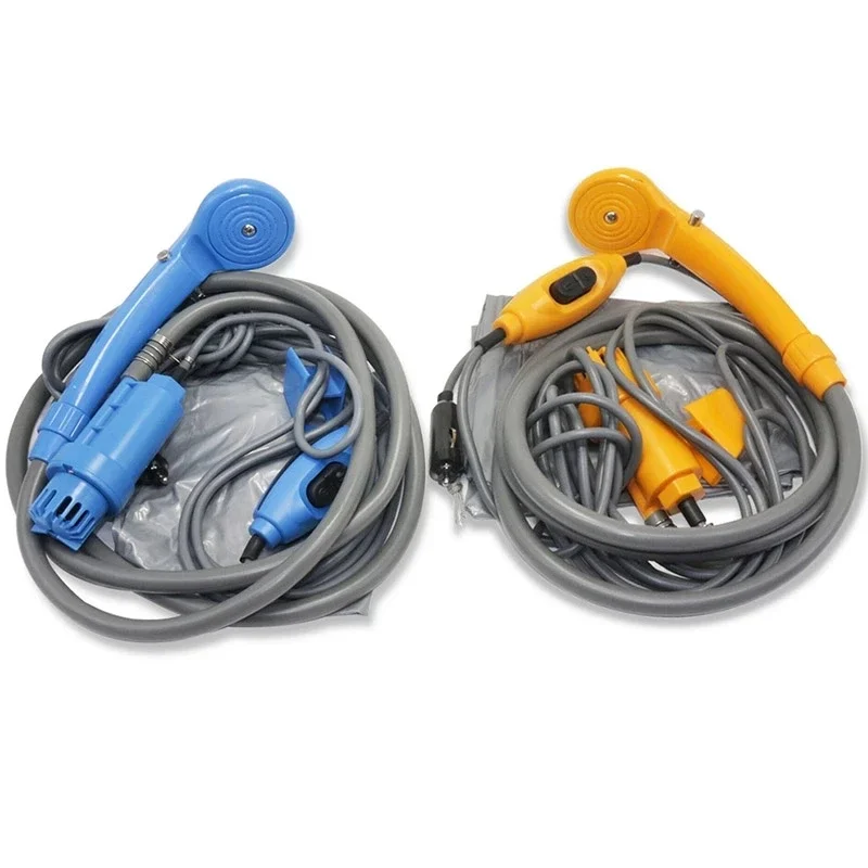 

Портативный автомобильный душ 12 В, открытый кемпинг, путешествия, душ, инструмент для чистки, автомойка, автомойка с прикуривателем