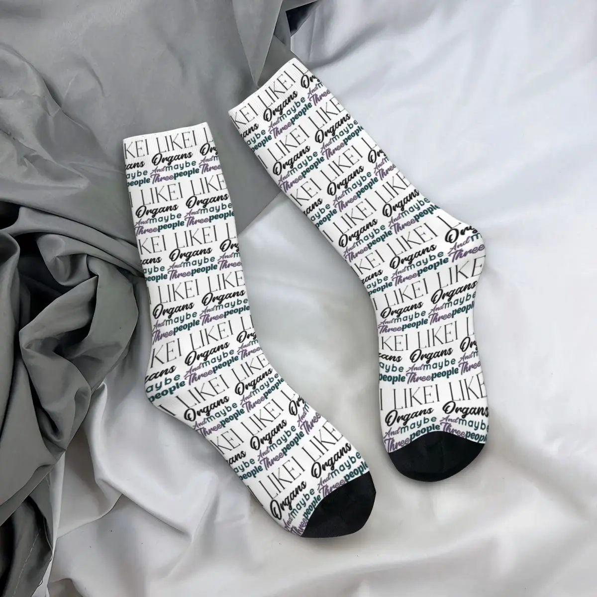 

I Like Organs And Maybe Three People Men Women Socks Outdoor Novelty Spring Summer Autumn Winter Stockings Gift