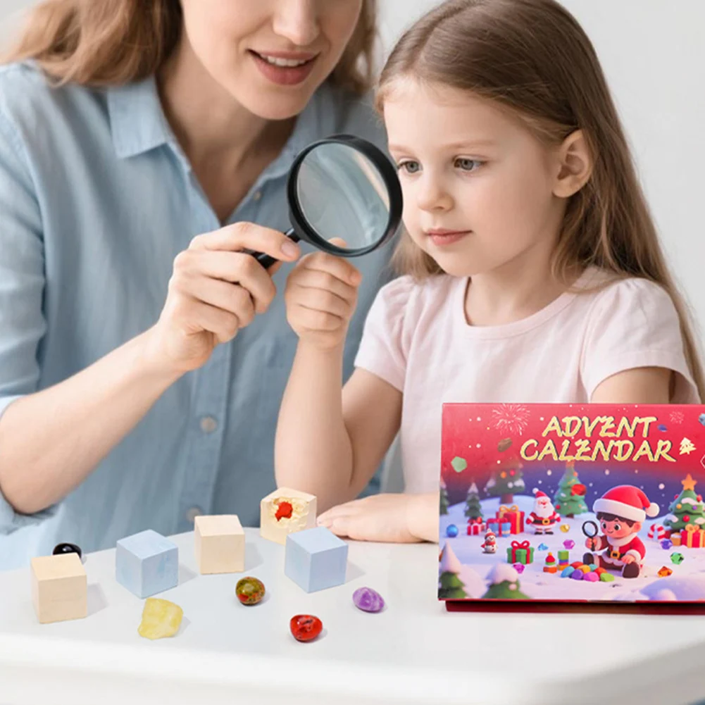 

Кристаллы Advents Календарь 2025 Забавные сувениры для праздничной вечеринки Рождественский подарок на день рождения