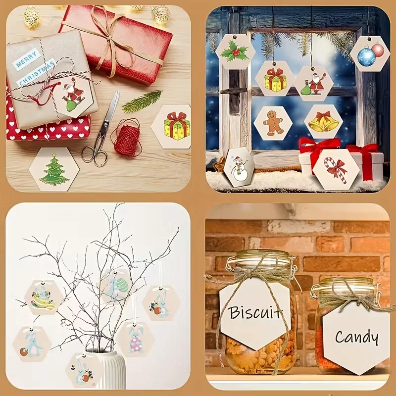 

50/100pcs Wooden Hexagonal Roller Coaster Set DIY Home Decor Perfect for Parties Easter & New Year Gifts Indoor Dinner