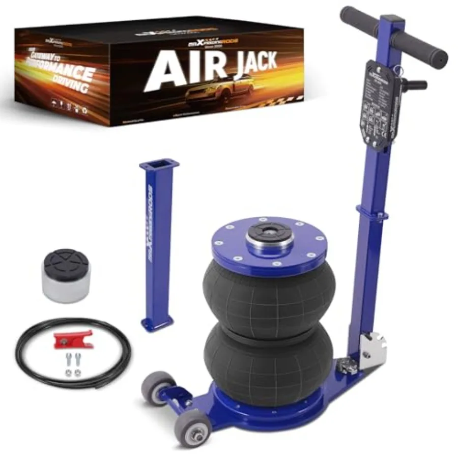 

3 Ton 6600 lbs Air Jack Low Profile Pneumatic Jack Lifting Range 4.72 to 14.17 with 3.15 Extension Adjustable Handle Low Enough