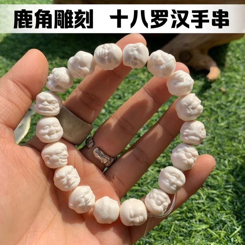 

Deer Antler Eighteen Arhat Bracelet Ethnic Style Fashion Handicraft