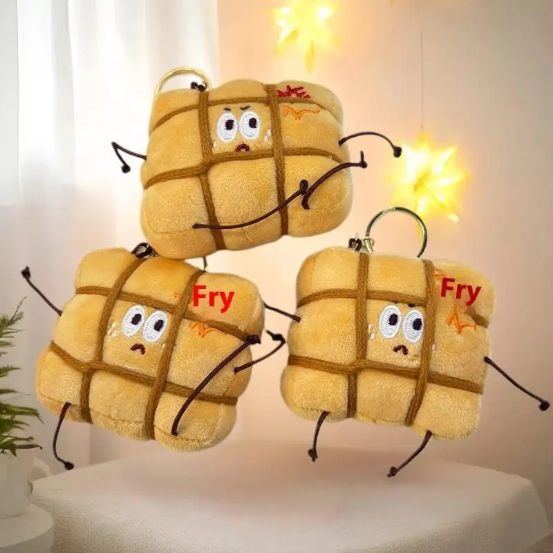 デュオぬいぐるみミニチュアダイナマイトパックおもちゃキーリング、素晴らしいバッグやバックパックの装飾、素晴らしいクリスマスギフトのアイデア