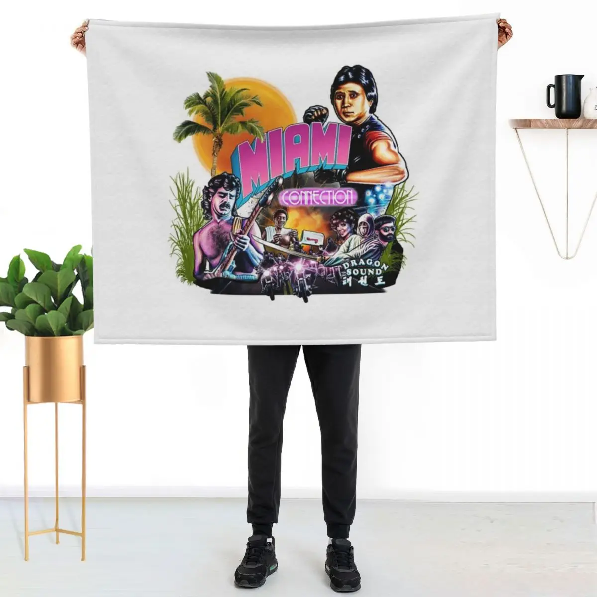 Miami Connection T-Shirt Throw Blanket Soft Comfort Blanket for Reading Watching TV