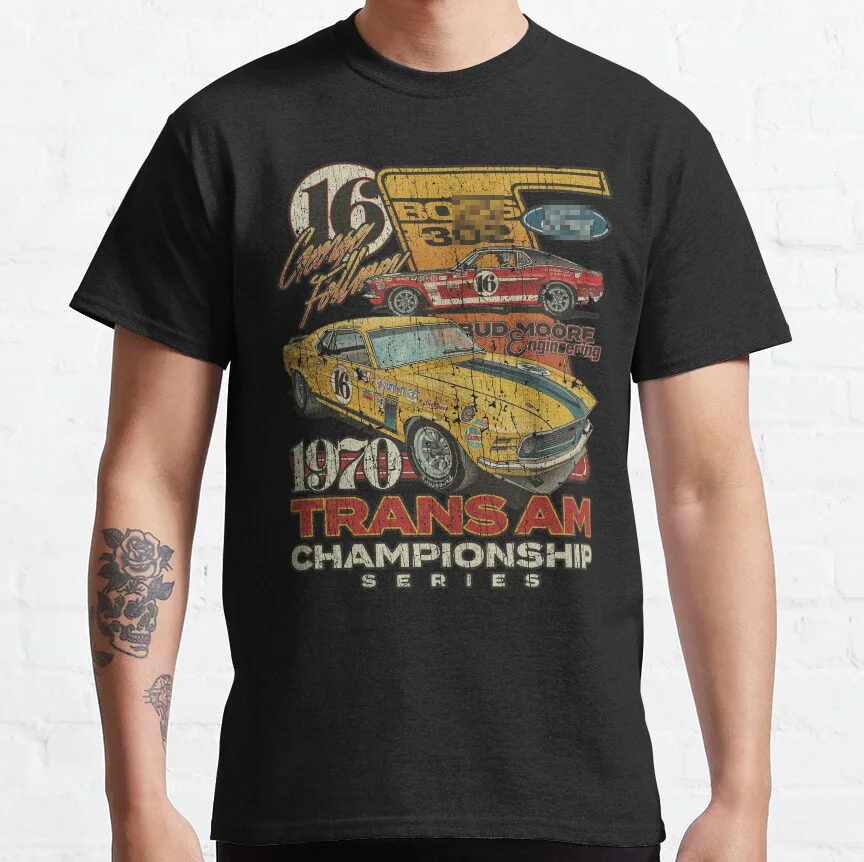 

Trans Am Champi0n #16 1970 Gift t shirt Retro movie Graphic clothes All size Tops 100% cotton print tee S-6XL