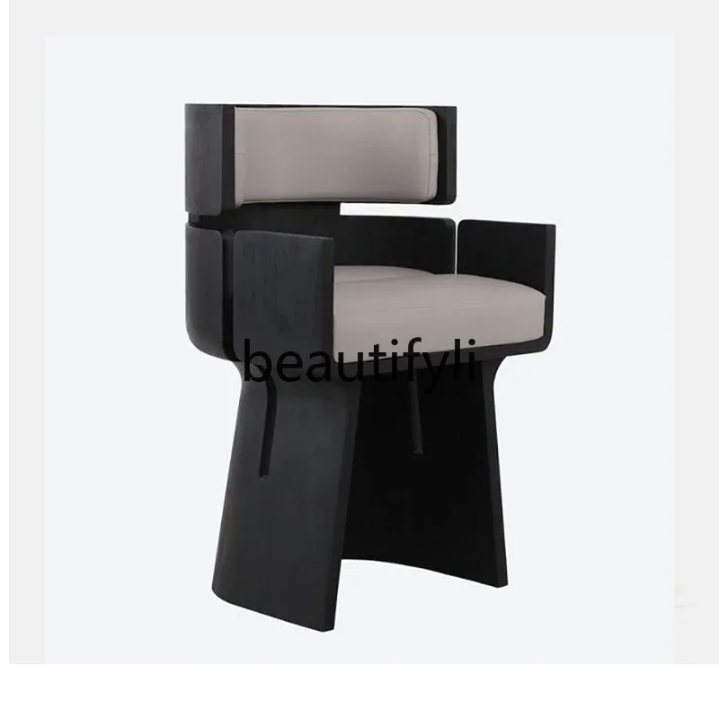 

Postmodern simple high backrest seat model room club tea stool villa chair stool