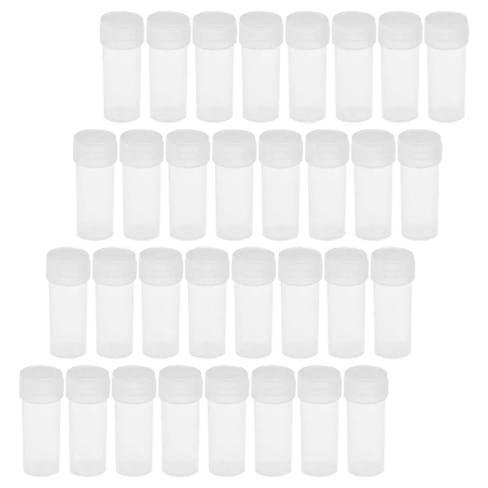 

50pcs 5ml Storage Bottles Empty Containers for Liquid Powder Samples Travel Size Screw Cap Lightweight Portable Reusable