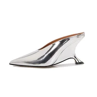 Eilyken Pointed Toe Women Slippers Shoes Designer Shallow Wedges High Heels Banquet Mule Zapatos De Mujer - Image 5
