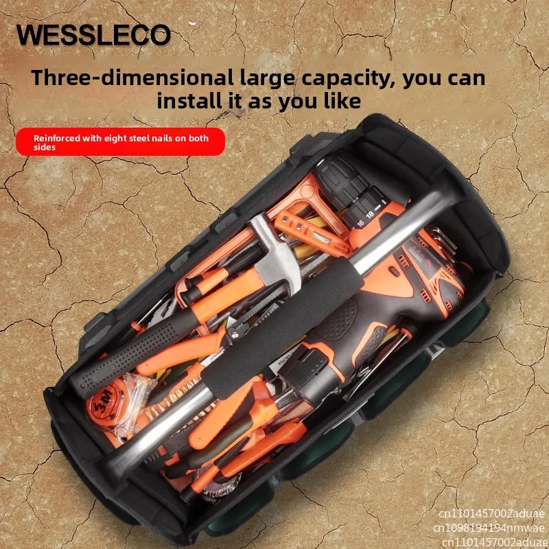 Portable Tools Multifunctional Toolbox Large Capacity Bag, Portable Hardware Electrical Woodworking Tools