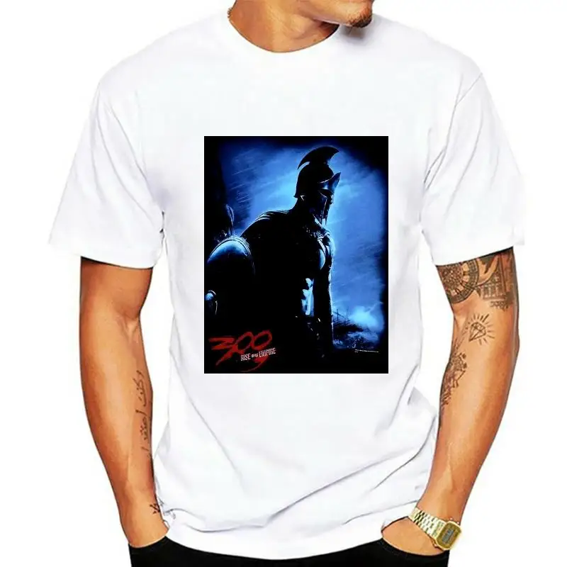 300 Spartans Poster Rise of An Empire Adult T Shirt New Fashion Casual Cotton Short-Sleeve T-Shirt Summer Famous Clothing