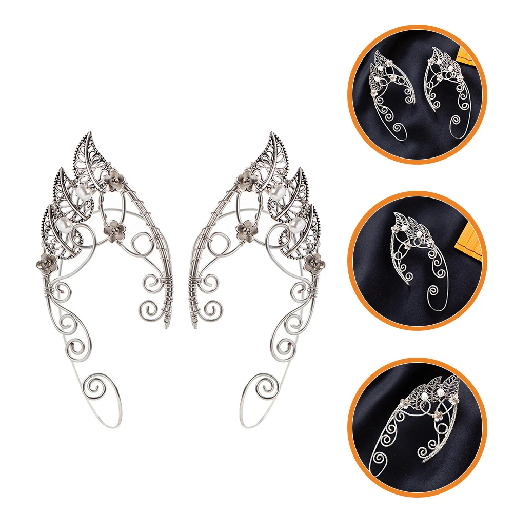 1 زوج قزم شكل غير ثقب الكفة للنساء كليب على أقراط ليف أقراط الأذن اكسسوارات موضة الأذن العظام مجوهرات