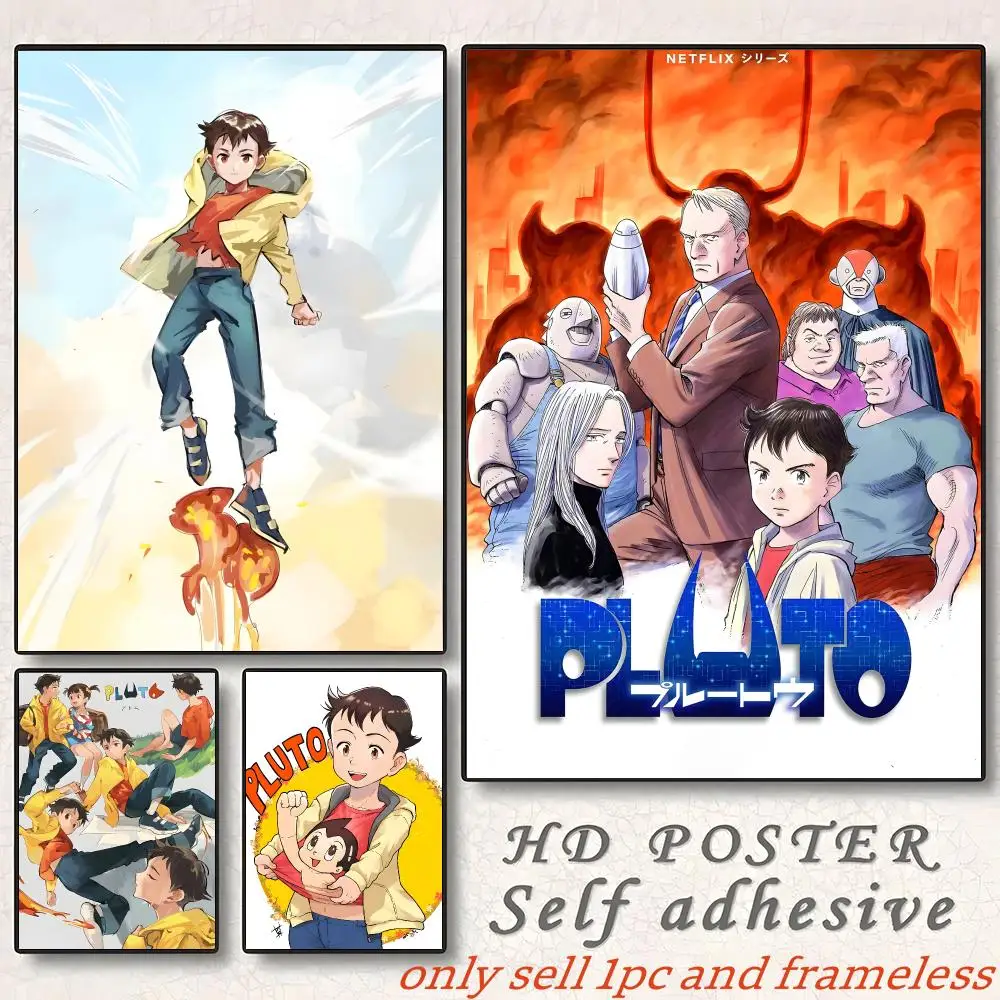 Anime Cartoon P-Pluto Poster Art painting with prints Home bedroom bar Outdoor places living room decoration gift
