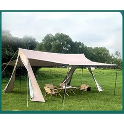 Outdoor Large Living Room Camping Tent A Tower Style Adjustable Rainproof Sunscreen Canopy for Night Camping