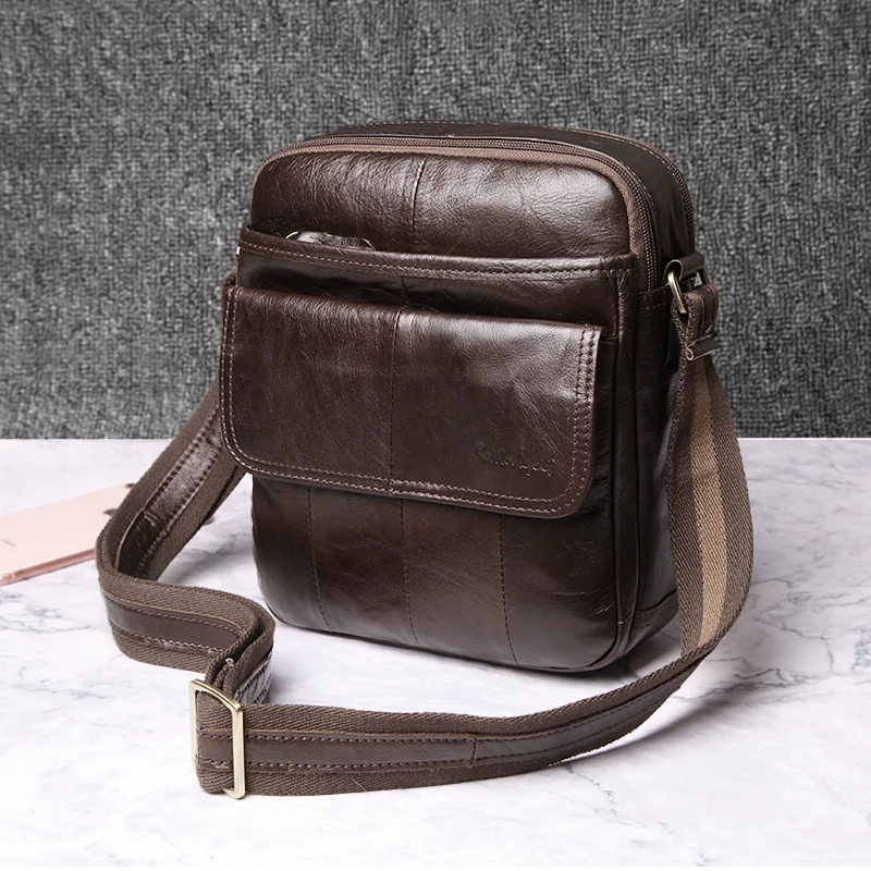 Shoulder Bags Brand 100% Genuine Leather Men\'s Messenger New Husband Mid Party Bag for Men Crossbody Bags Designer Handbag Bolso