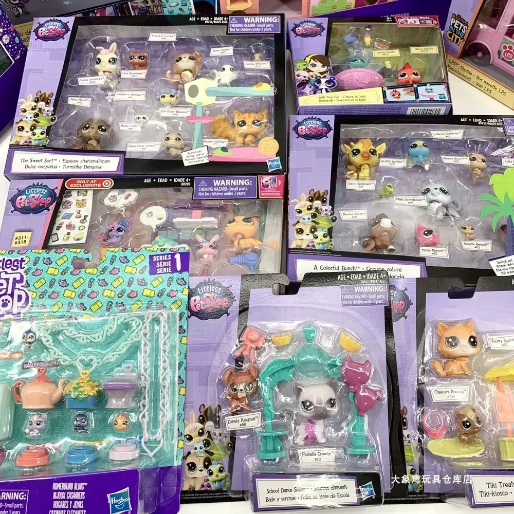 Hasbro Littlest Pet Shop LPS Figurki akcji Śliczne zabawki modele zwierząt Ozdoby na biurko Zabawki domowe dla dzieci Prezenty urodzinowe