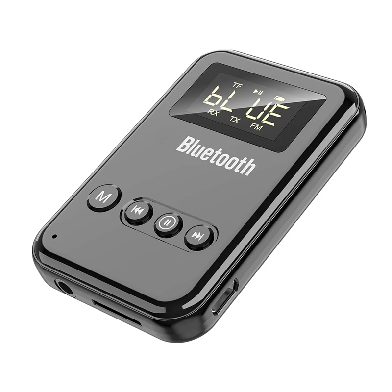 

M07K-Bluetooth 5.0 Receiver Transmitter Stereo Music Car FM Transmitter Earphone Speaker Adapter Support TF Card